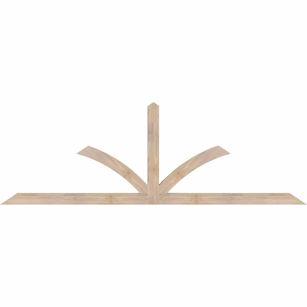 Ekena Millwork Richland Smooth Timber Gable Bracket, Douglas Fir, 96"W x 32"H x 3 1/2"D x 3 1/2"F, 8/12 Pitch GBW096X32X0404RIC00SDF - main